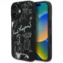 KARL LAGERFELD Grained Pattern & Logo MagSafe Θήκη για iPhone 16, Μαύρο