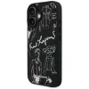 KARL LAGERFELD Grained Pattern & Logo MagSafe Θήκη για iPhone 16, Μαύρο