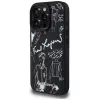 KARL LAGERFELD Grained Pattern & Logo MagSafe Θήκη για iPhone 16 Pro, Μαύρο