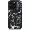 KARL LAGERFELD Grained Pattern & Logo MagSafe Θήκη για iPhone 16 Pro, Μαύρο