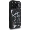KARL LAGERFELD Grained Pattern & Logo MagSafe Θήκη για iPhone 16 Pro, Μαύρο
