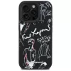 KARL LAGERFELD Grained Pattern & Logo MagSafe Θήκη για iPhone 16 Pro Max Μαύρο