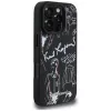 KARL LAGERFELD Grained Pattern & Logo MagSafe Θήκη για iPhone 16 Pro Max Μαύρο