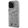 Karl Lagerfeld Grained Pattern & Logo MagSafe Θήκη για Apple iPhone 16 Pro, Γκρι