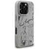 Karl Lagerfeld Grained Pattern & Logo MagSafe Θήκη για Apple iPhone 16 Pro, Γκρι