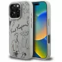 KARL LAGERFELD Grained Pattern & Logo MagSafe Θήκη για Apple iPhone 16 Pro Max - Γκρι