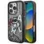 KARL LAGERFELD Liquid Glitter Choupette Logo Θήκη για iPhone 16 Pro, Μαύρο
