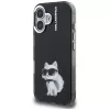 Karl Lagerfeld IML Aquarelle Choupette & Logo Θήκη για iPhone 16, Μαύρο