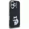 Karl Lagerfeld IML Aquarelle Choupette & Logo Θήκη για iPhone 16, Μαύρο