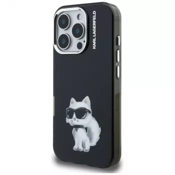 Karl Lagerfeld IML Aquarelle Choupette & Logo Θήκη για iPhone 16 Pro Max Μαύρο