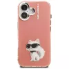 Karl Lagerfeld IML Aquarelle Choupette & Logo Θήκη για iPhone 16, Ροζ