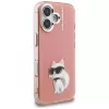 Karl Lagerfeld IML Aquarelle Choupette & Logo Θήκη για iPhone 16, Ροζ