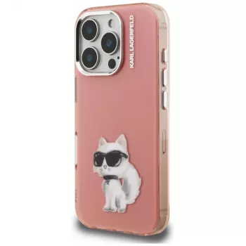 Karl Lagerfeld IML Aquarelle Choupette & Logo Θήκη για Apple iPhone 16 Pro, Ροζ