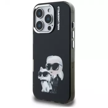 Karl Lagerfeld IML Aquarelle Karl & Choupette & Logo Θήκη για Apple iPhone 16 Pro Max, Μαύρο