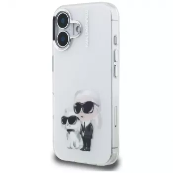 Karl Lagerfeld IML Aquarelle Karl & Choupette & Logo Θήκη για Apple iPhone 16, Λευκό