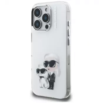 Karl Lagerfeld IML Aquarelle Karl & Choupette & Logo Θήκη για iPhone 16 Pro Max Λευκό