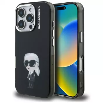 Karl Lagerfeld IML Aquarelle Karl & Logo Θήκη για iPhone 16 Pro Max Μαύρο