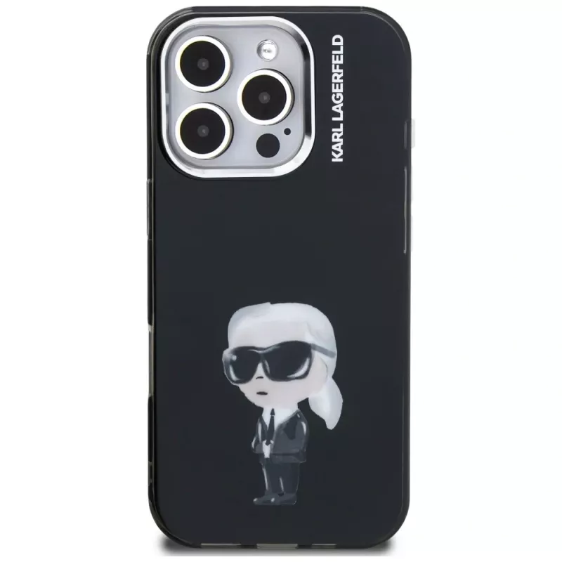 Karl Lagerfeld IML Aquarelle Karl & Logo Θήκη για iPhone 16 Pro Max Μαύρο