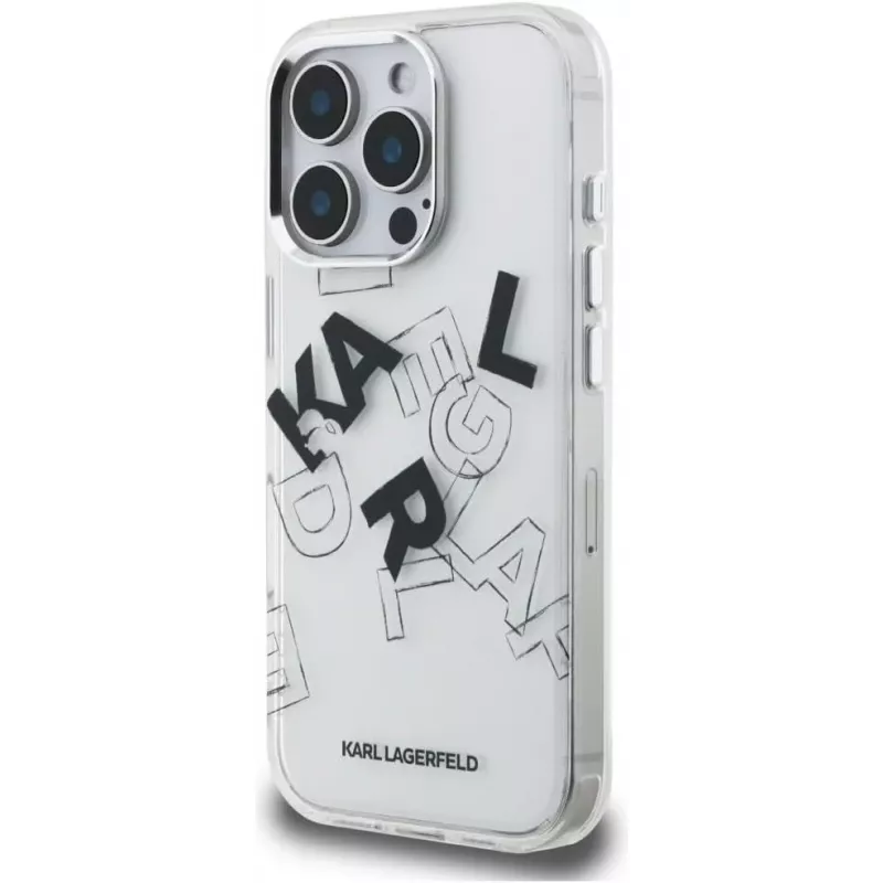 Karl Lagerfeld IML Sketched Graphic Θήκη για iPhone 16 Pro Διάφανο
