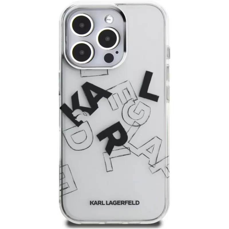 Karl Lagerfeld IML Sketched Graphic Θήκη για iPhone 16 Pro Διάφανο