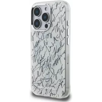 KARL LAGERFELD IML Karl ScriptPattern MagSafe Θήκη για Apple iPhone 16 Pro Max - Λευκό