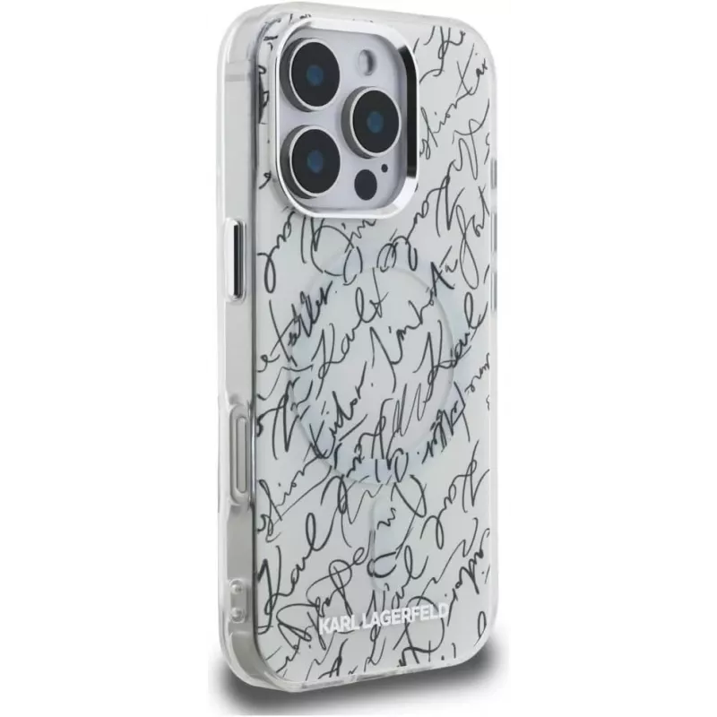 KARL LAGERFELD IML Karl ScriptPattern MagSafe Θήκη για Apple iPhone 16 Pro Max - Λευκό