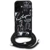 Karl Lagerfeld Crossbody GrainedPattern & Logo Θήκη για iPhone 16, Μαύρο