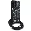 Karl Lagerfeld Crossbody GrainedPattern & Logo Θήκη για iPhone 16, Μαύρο