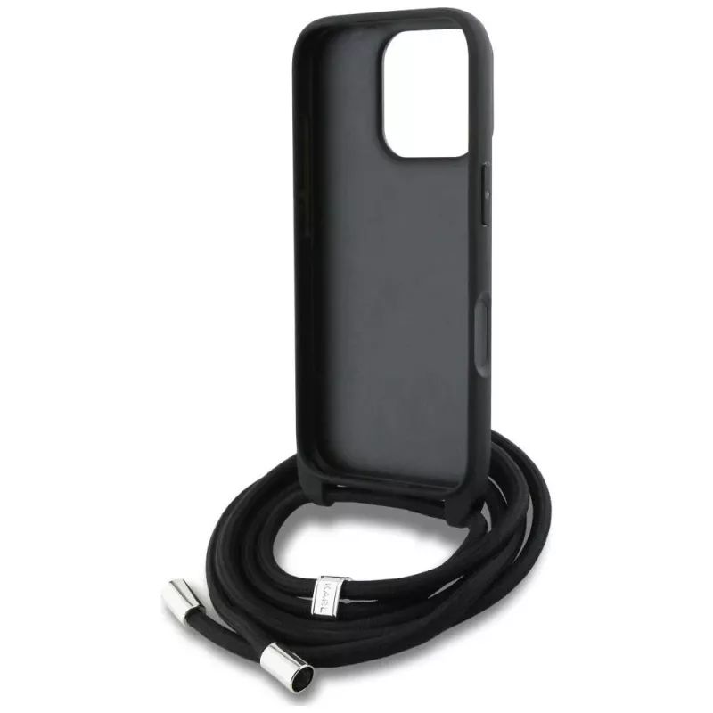 Karl Lagerfeld Crossbody GrainedPattern & Logo Θήκη για Apple iPhone 16 Pro Max, Μαύρο