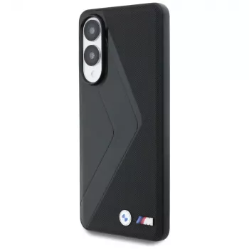 BMW Δερμάτινη Oversized Stripes MagSafe Θήκη για Samsung Galaxy S25 Edge Μαύρο