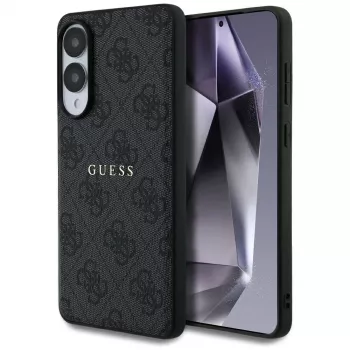 Guess 4G Ring Classic Logo MagSafe Θήκη για Samsung Galaxy S25 Edge (Μαύρο)