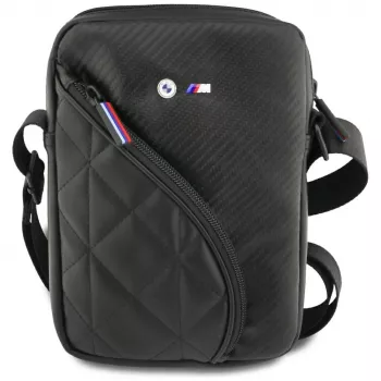 BMW Carbon Pockets & Metal Logo 8 Μαύρη Θήκη Smartphone
