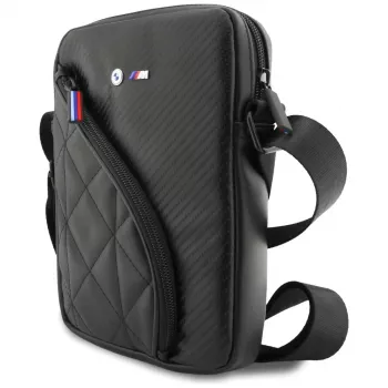 BMW Carbon Pockets & Metal Logo 8 Μαύρη Θήκη Smartphone