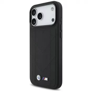 BMW M Quilted Logo MagSafe Θήκη για Apple iPhone 17 Pro Max, Μαύρο