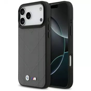 BMW M Quilted Logo MagSafe Θήκη για iPhone 17 Pro Max Ανθρακί