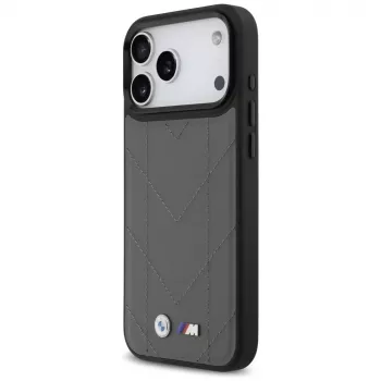 BMW M Quilted Logo MagSafe Θήκη για iPhone 17 Pro Max Ανθρακί