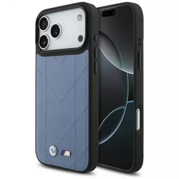 BMW M Quilted Logo MagSafe Θήκη για iPhone 17 Pro Max Μπλε