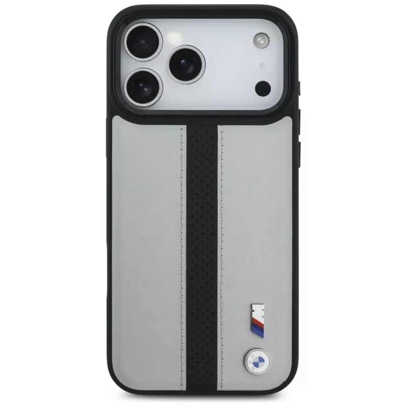 BMW M Perforated Stripe Logo MagSafe Θήκη για iPhone 17 Pro Max Γκρι