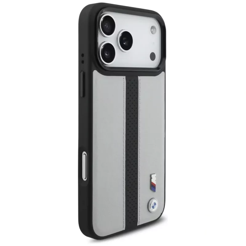 BMW M Perforated Stripe Logo MagSafe Θήκη για iPhone 17 Pro Max Γκρι