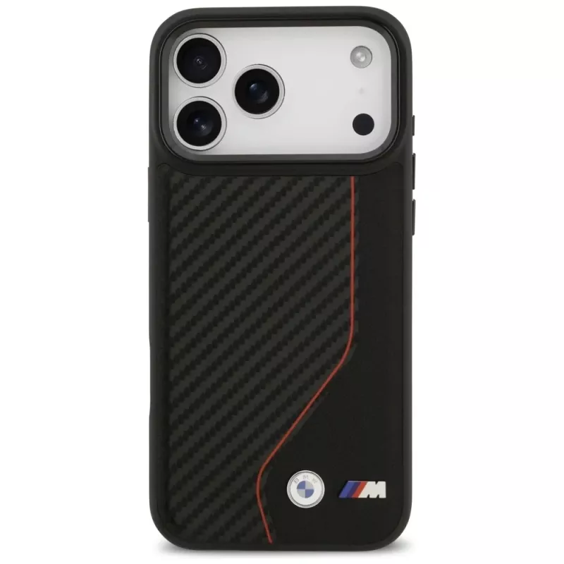 BMW M Carbon Line & Logo MagSafe Θήκη για iPhone 17 Pro Max Κόκκινο