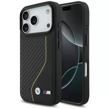 BMW M Carbon Line & Logo MagSafe Θήκη για iPhone 17 Pro Κίτρινο