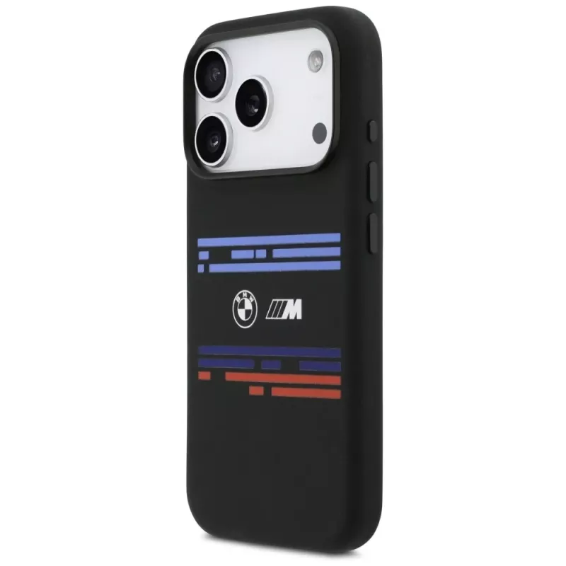 BMW M Silicon Horizontal Line MagSafe Θήκη για Apple iPhone 17 Pro, Μαύρο