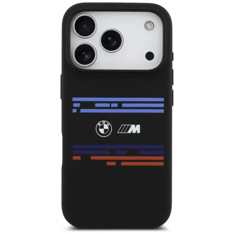 BMW M Silicon Horizontal Line MagSafe Θήκη για Apple iPhone 17 Pro, Μαύρο