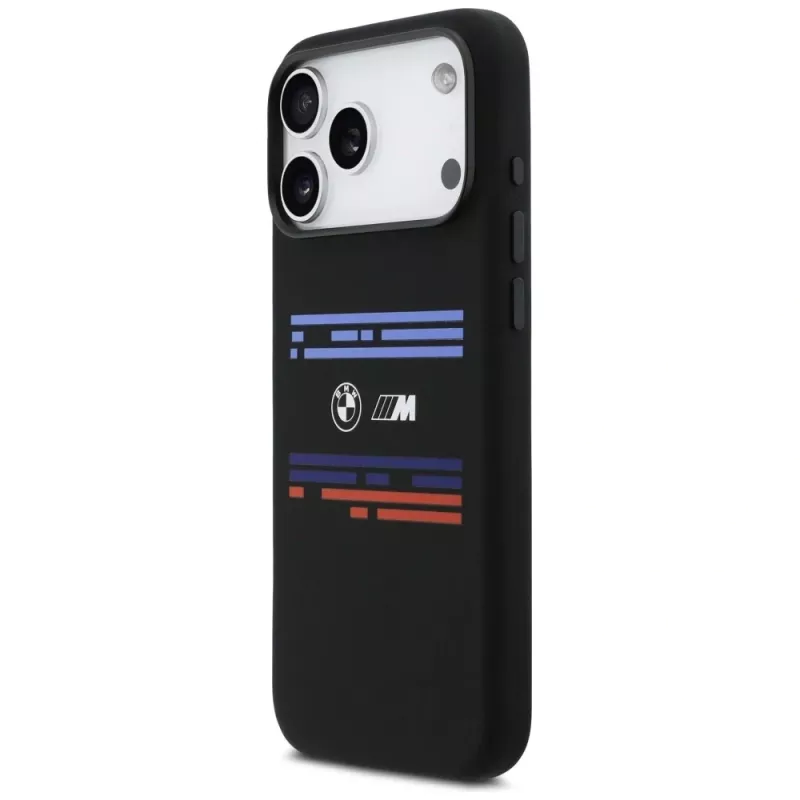 BMW M Silicon Horizontal Line MagSafe Θήκη για Apple iPhone 17 Pro Max, Μαύρο