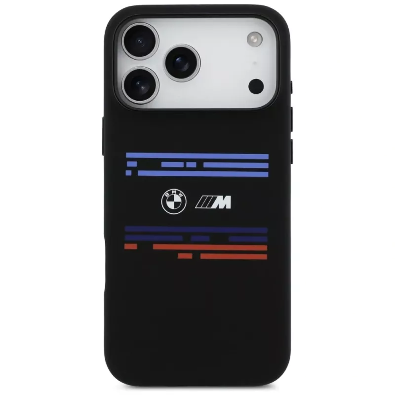 BMW M Silicon Horizontal Line MagSafe Θήκη για Apple iPhone 17 Pro Max, Μαύρο