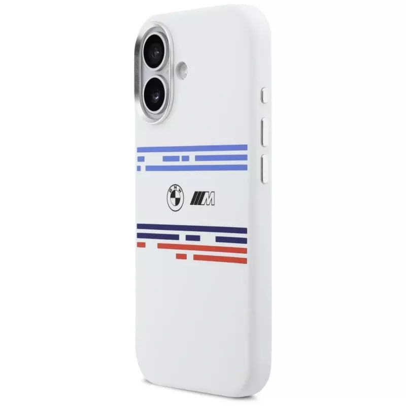 BMW M Silicon Horizontal Line MagSafe Θήκη για Apple iPhone 17, Λευκό