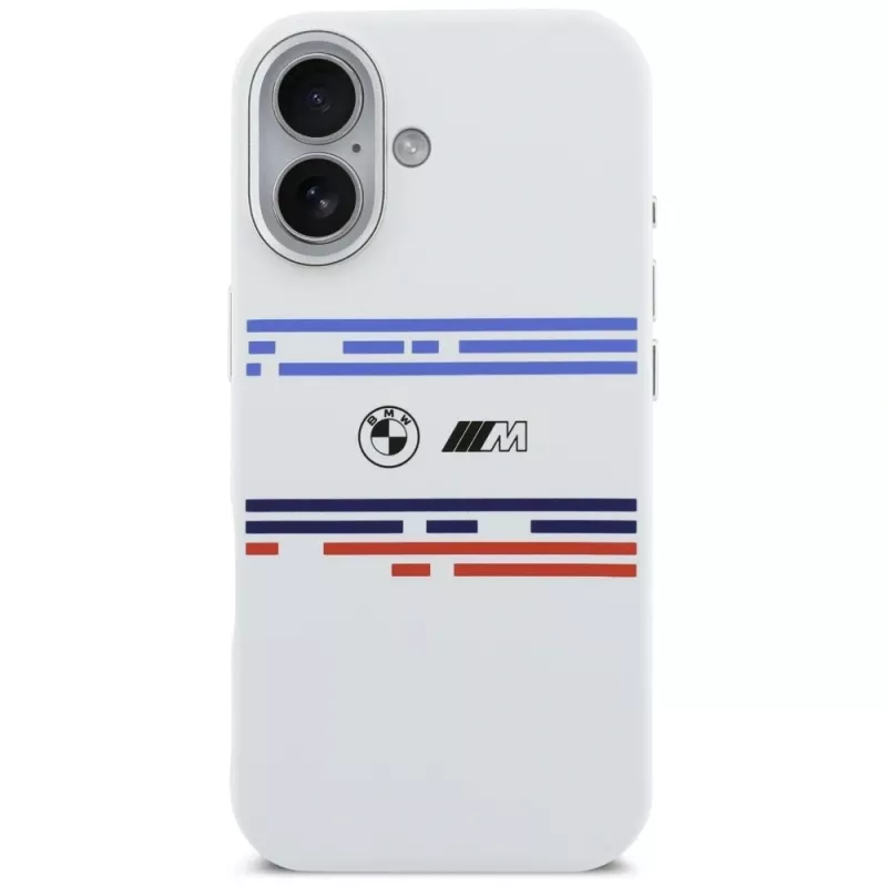 BMW M Silicon Horizontal Line MagSafe Θήκη για Apple iPhone 17, Λευκό