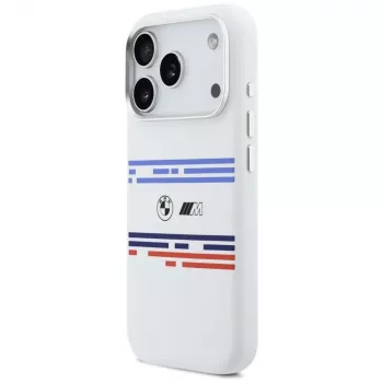 BMW M Silicon Horizontal Line MagSafe Θήκη για iPhone 17 Pro Λευκό