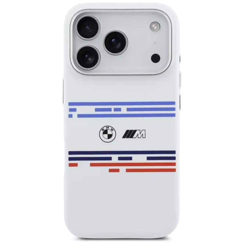 BMW M Silicon Horizontal Line MagSafe Θήκη για iPhone 17 Pro Λευκό