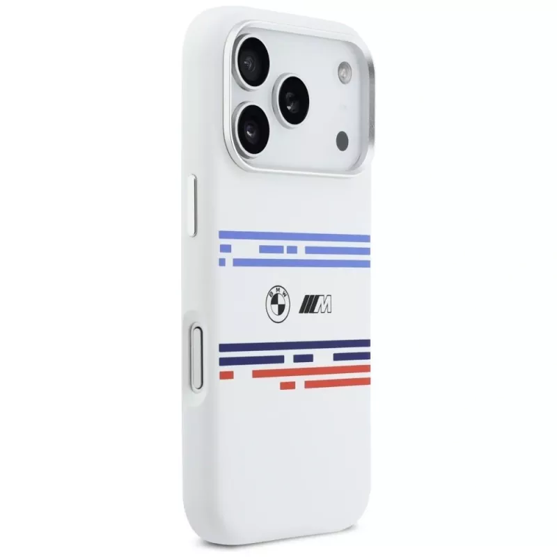 BMW M Silicon Horizontal Line MagSafe Θήκη για iPhone 17 Pro Λευκό